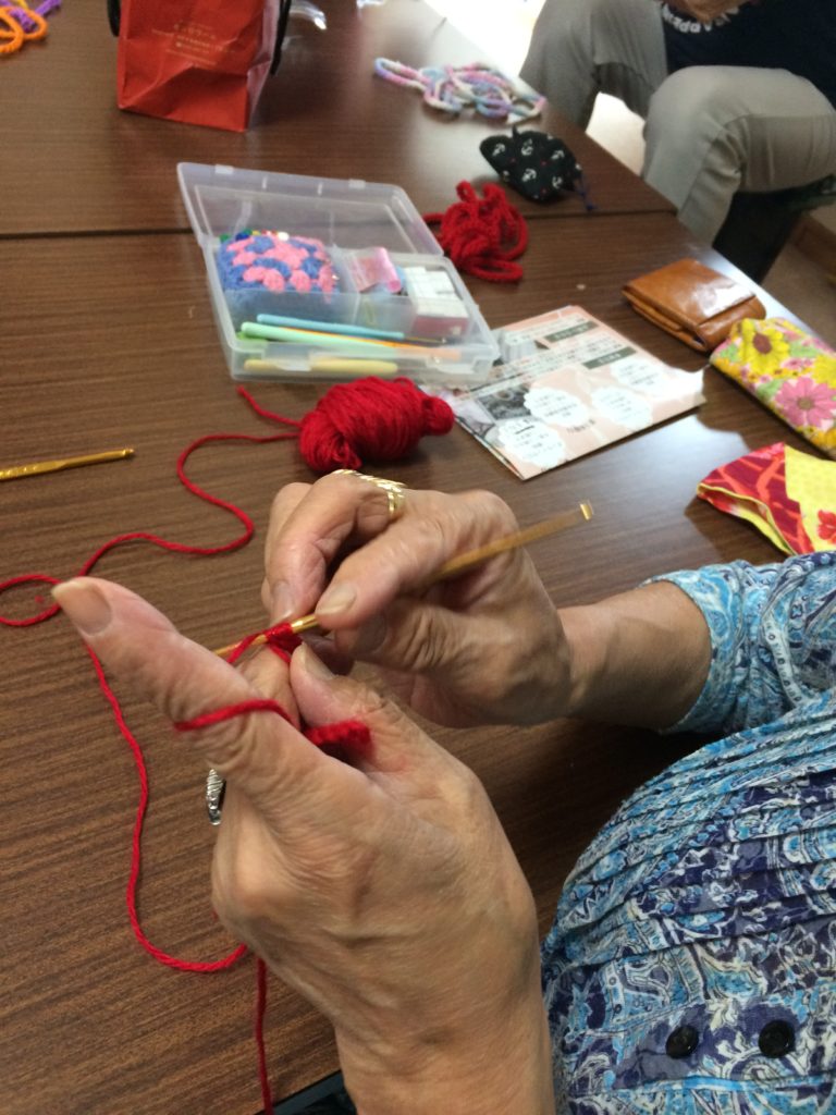 あやとりの紐も自作です